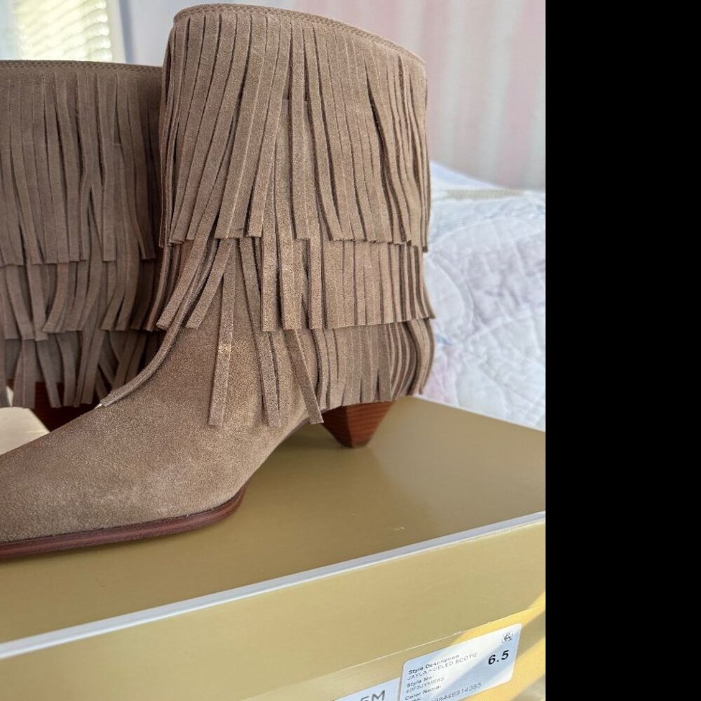 Michael Kors Fringe Suede Boots - Picture 2 of 4